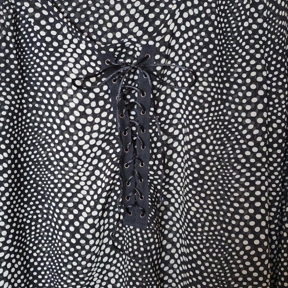 ⛱3/$20 Polka Dot Sheer Long Sleeve Top - Picture 3 of 6
